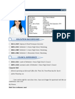 Curriculum Vitae: Education Background