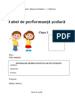 Tabel de Performanta Clasa 3