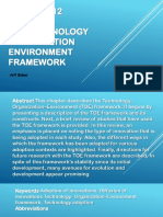 The Technology Organization Environment Framework: Jeff Baker