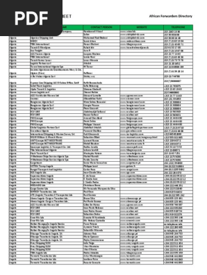 African Forwarders Directory Egypt Shipping