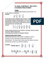 Adding Subtracting Multipying Dividing Fractions