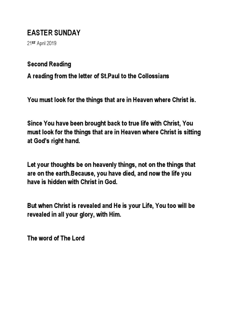 Easter Sunday | PDF
