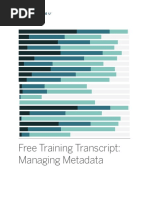 Free Training Transcript: Managing Metadata