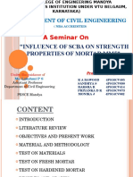 A Seminar On: "Influence of Scba On Strength Properties of Mortar Mm5"