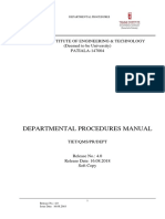 Department Procedures Manual