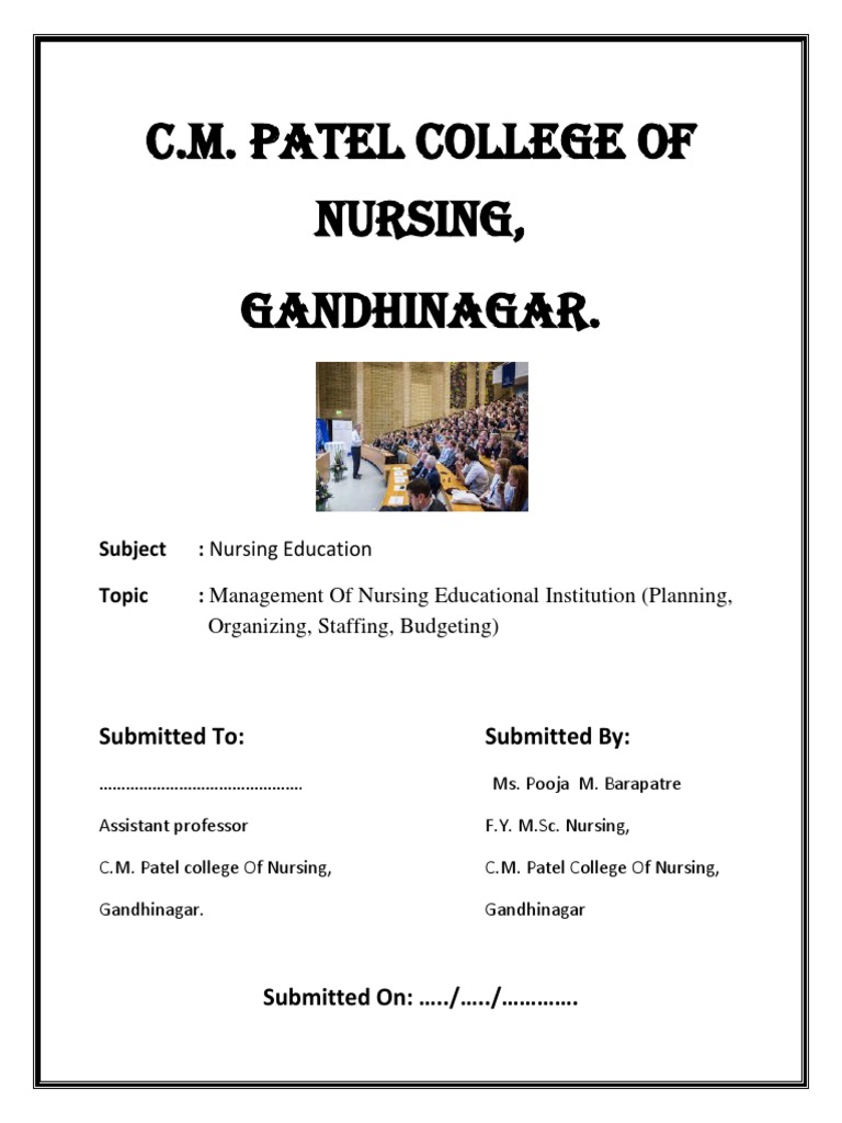 Management of Nursing Educational Institution PDF Goal Nursing