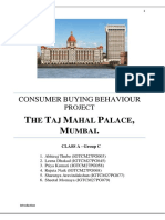 Consumer Buying Behaviour at The Taj Mahal Palace Hotel