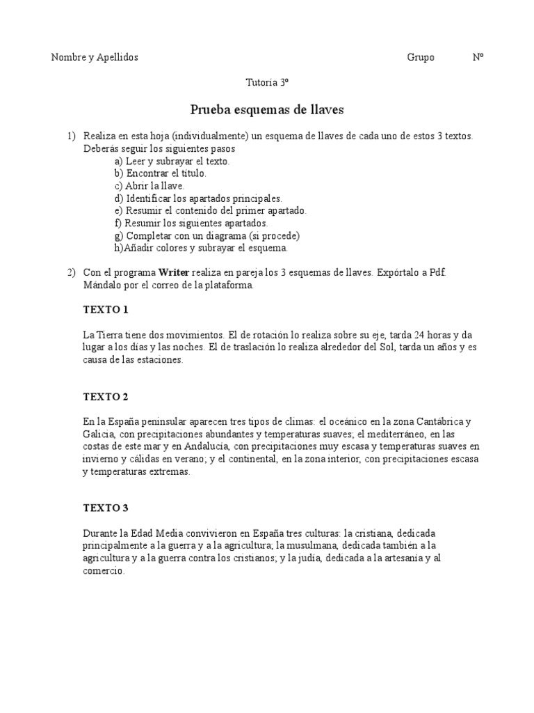 Prueba esquemas de llaves Texto 1