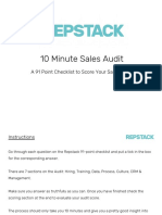 10 Minute Sales Audit - A 91 Point Checklist To Score Your Sales Team