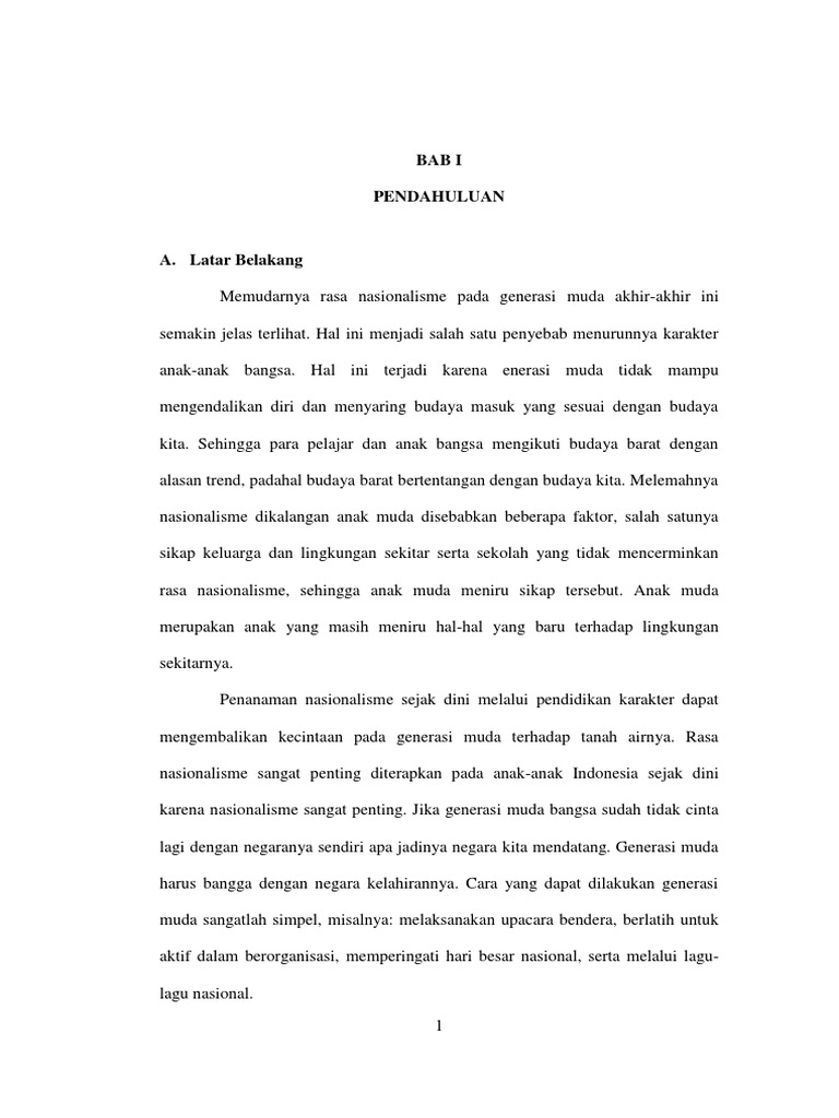 Makalah Nasionalisme Dan Pendidikan Karakter Bangsa
