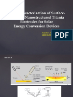 SIMS Characterization of Surface-Modified Nanostructured Titania Electrodes For Solar Energy Conversion Devices