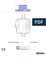 Invertor Epower E-Mm/Mt 230V: Manual de Utilizare User Manual