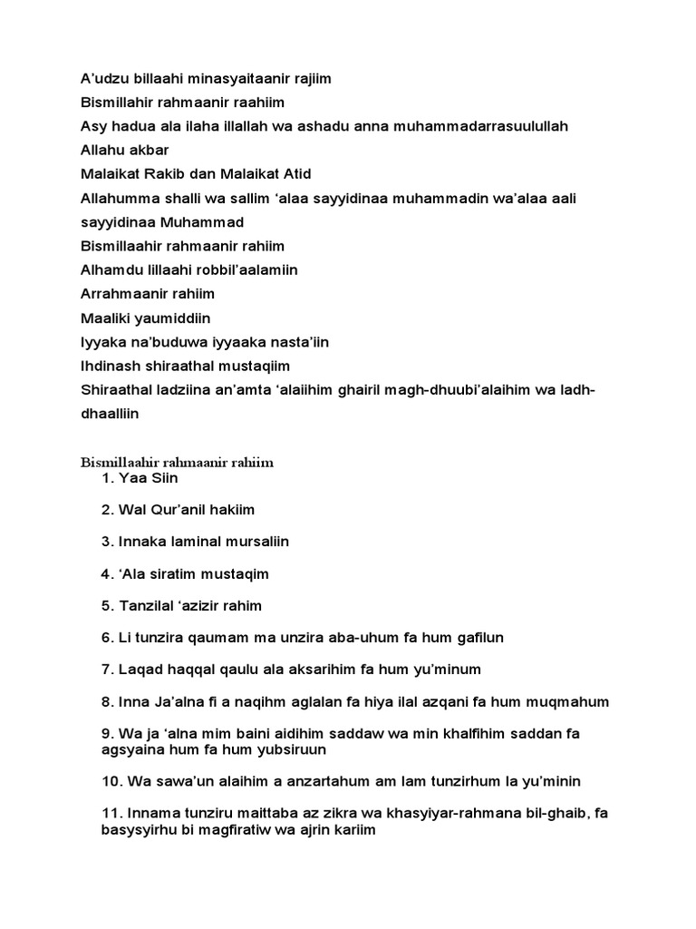 Yasiin Pdf