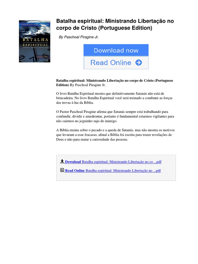 Batalha Espiritual e Libertação | PDF | Sobrenatural | Bíblia