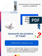 Declaración inmediata accidente trabajo