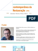 Teoria contemporânea da Restauração de Salvador Muñoz Viñas