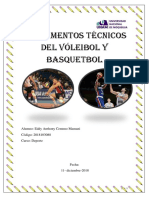Fundamentos Técnicos Del Vóleibol y Basquetbol