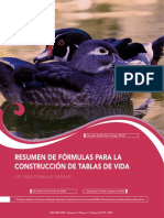 Resumen de Fórmulas para La Construcción de Tablas de Vida