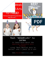 Get One Week of Martial Arts For FREE!: Text "ADAA#info" To 26786