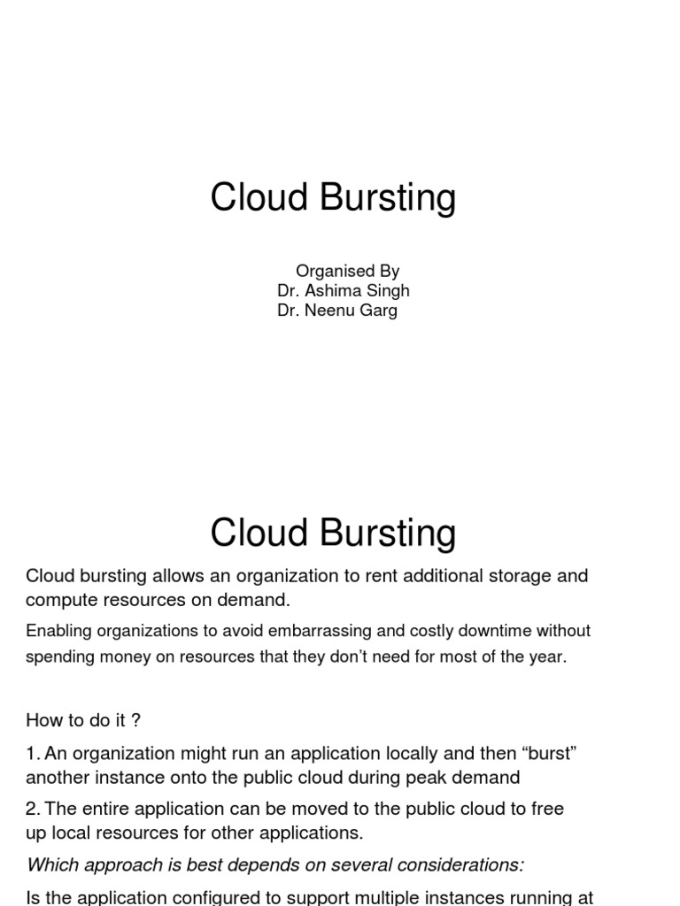 Cloud Bursting | PDF | Cloud Computing | Virtual Private Network