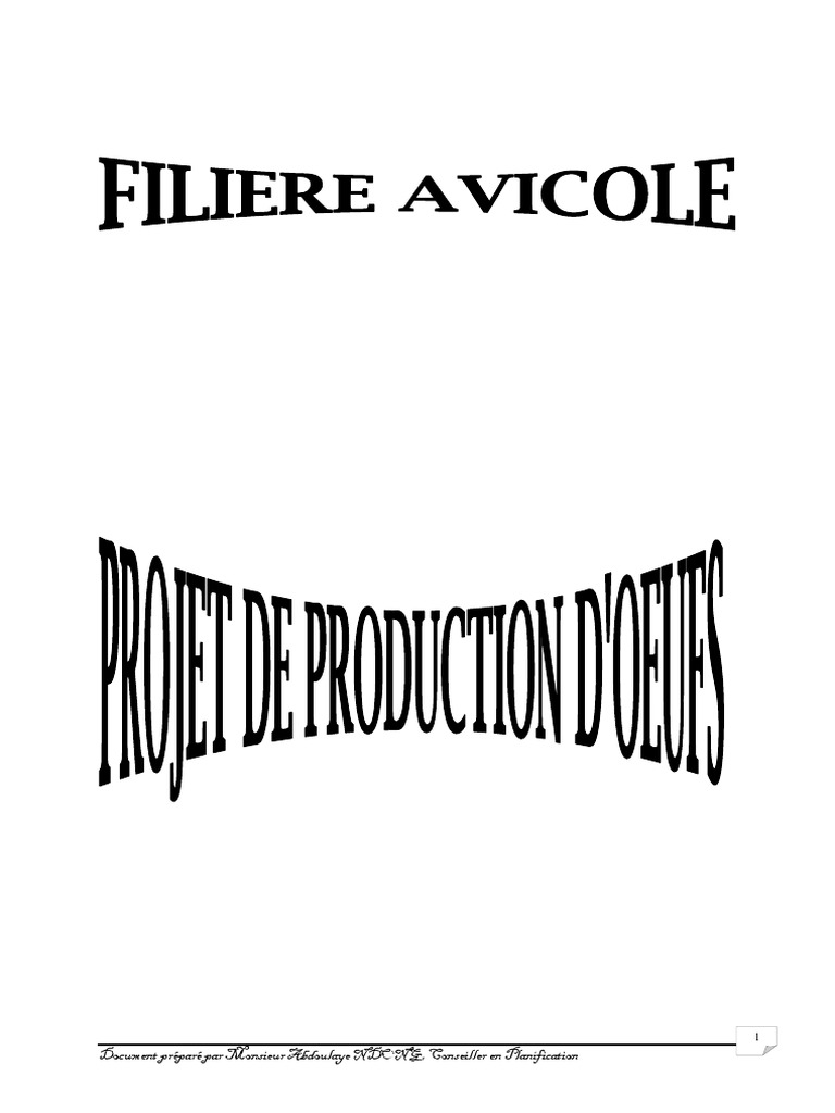 Bâtiment Schéma Plan De Construction D une Ferme Avicole Pdf Projet Avicole PDF | PDF | Taux de rentabilité interne | Économie d 'entreprise