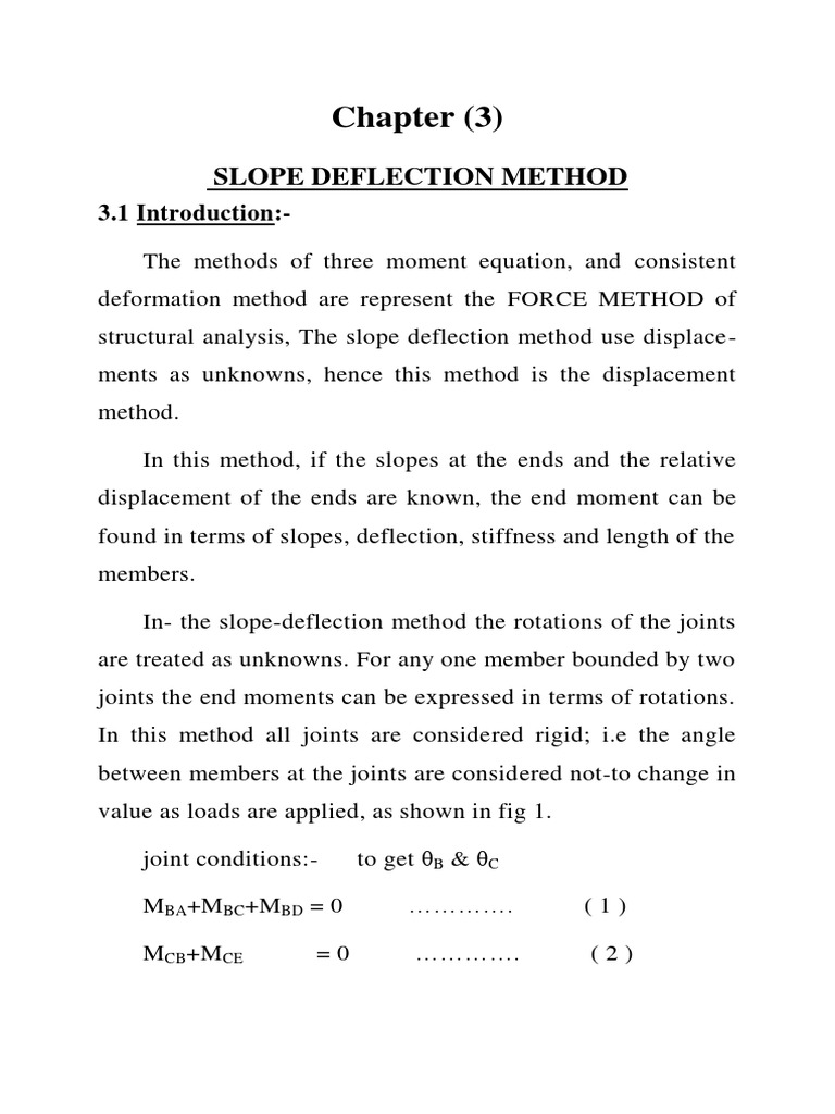Chapter 3 (Slope Deflection) PDF | PDF | Civil Engineering | Mechanical ...