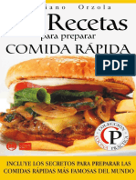 Fast Food - 84 Recetas Para Preparar Comida Rapida - Orzola