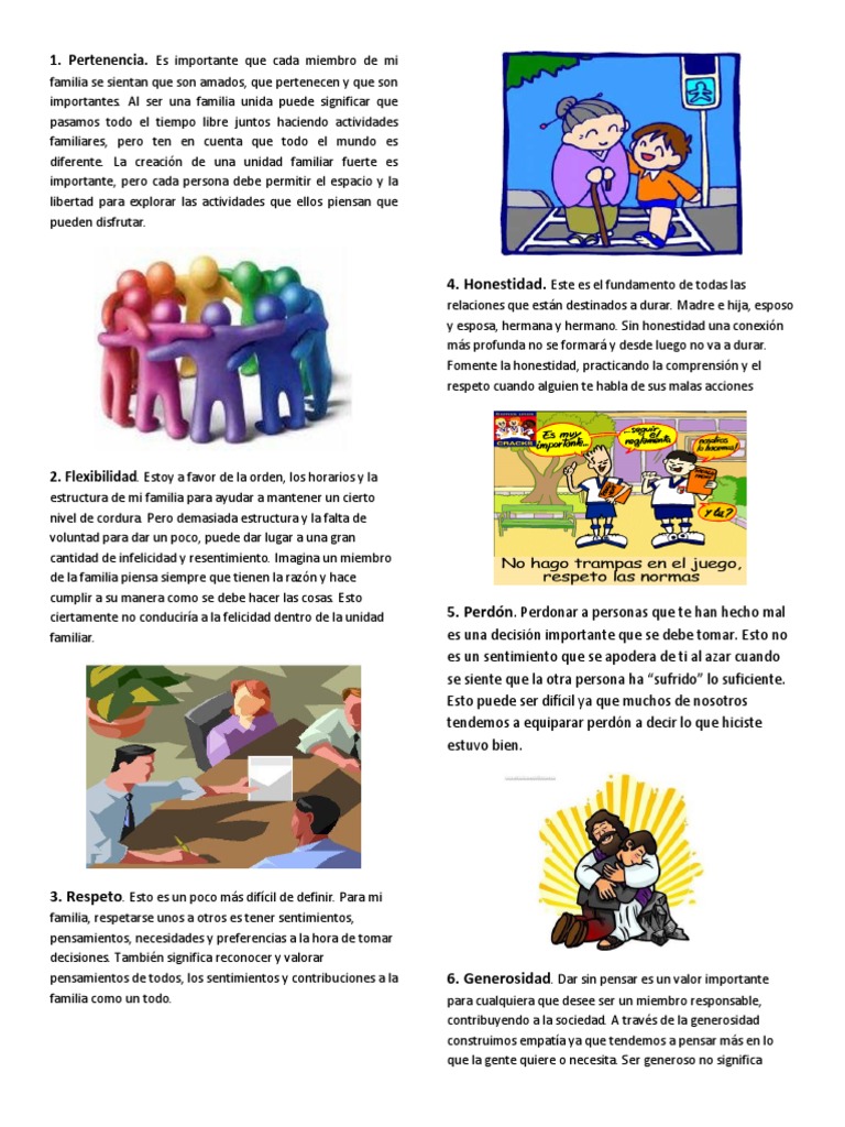 Valores Fundamentales en la Familia | PDF | Familia | Felicidad