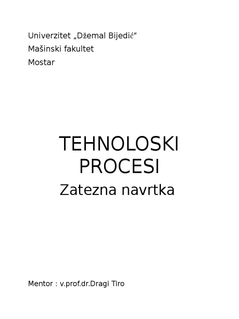 Zatezna Navrtka | PDF