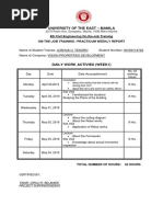 University of The East - Manila: BS Civil Engineering On-the-Job Training On-The-Job Training / Practicum Weekly Report