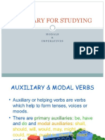 Summary For Studying: Modals & Imperatives