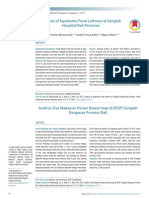 Analysis of Inpatients Food Leftover at Sanglah Hospital Bali Province