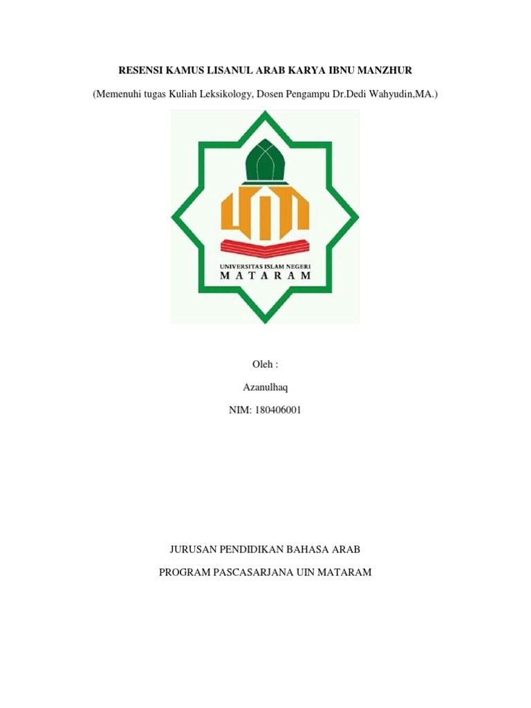 Fix Resensi Kamus Lisanul Arab Dikonversi