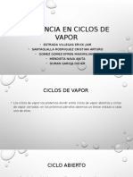 Eficiencia en Ciclos de Vapor