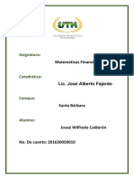 Tarea I de Matematicas Financiera