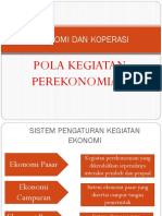 Pola Kegiatan Perekonomian