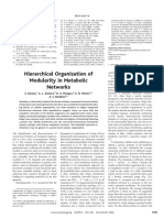 Hierarchical Organization of Modularity in Metabolic Networks