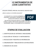 Técnicas e Instrumentos de Evaluacion Cuantitativo