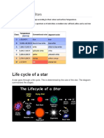 Classifying Stars and Charting Their Life Cycles