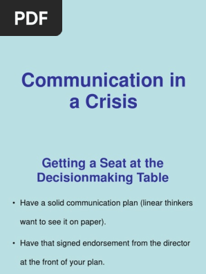 Crisis Communication Plan