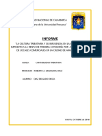 Informe: Universidad Nacional de Cajamarca "Norte de La Universidad Peruana"