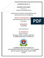 Internship Report Submitted in Partial Fulfilment of The Requirements For The Award of Degree of