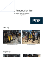 CPT test rig setup and calibration