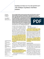 2014 - The Role of Hinges in Primary Total Knee Replacement