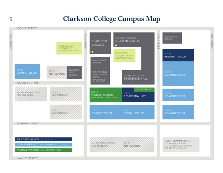 Clarkson College Campus Map PDF