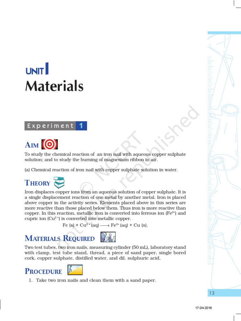 CBSE Science Manual Class 10 Module 2 PDF Sodium Hydroxide