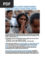 The Inside Story of The 9 Suicide Bombers Behind Sri Lanka's Savage Easter Attacks