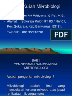 Pengertian & Sejarah Mikrobiologi