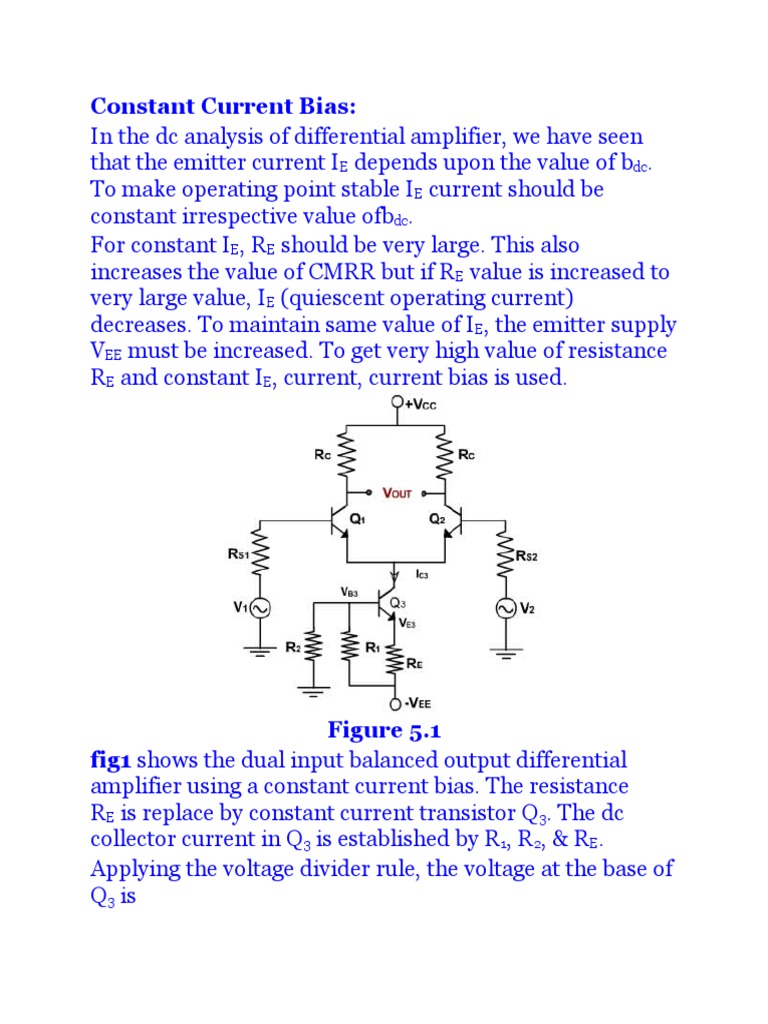 Constant Current Bias