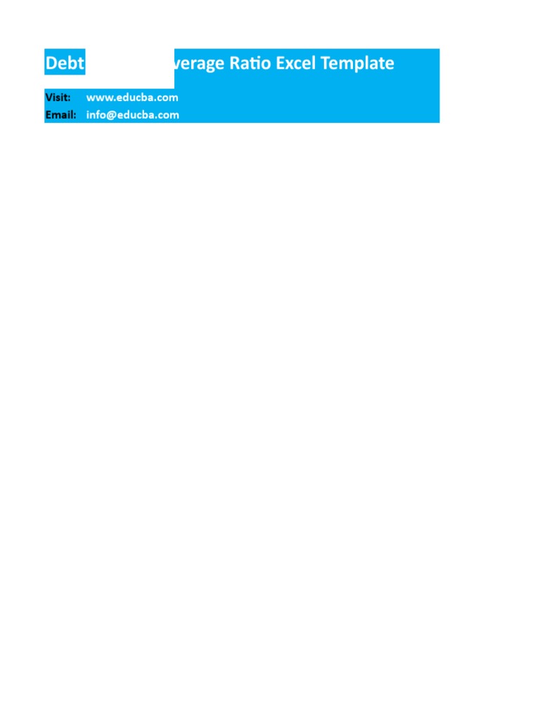 DSCR Calculation Template in Excel | PDF